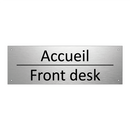 Accueil - Front desk