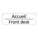 Accueil - Front desk