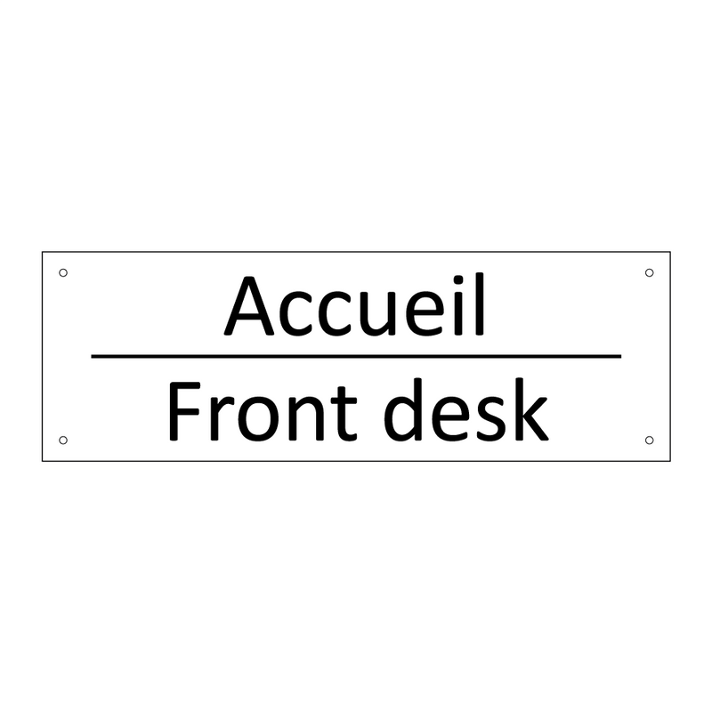 Accueil - Front desk