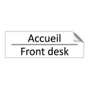 Accueil - Front desk