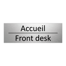 Accueil - Front desk