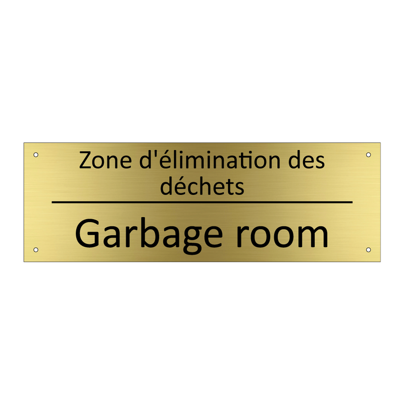 Zone d'élimination des déchets - Garbage room
