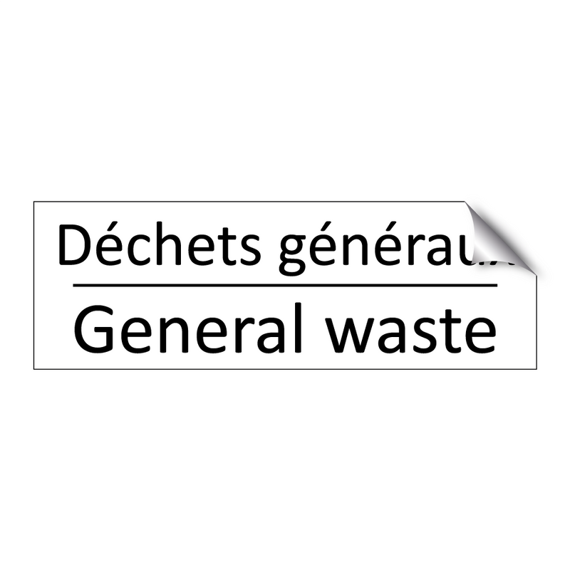 Déchets généraux - General waste