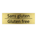 Sans gluten - Gluten free