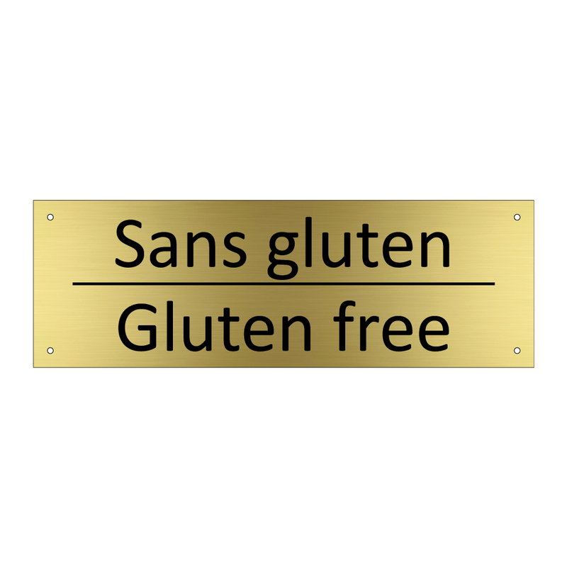 Sans gluten - Gluten free