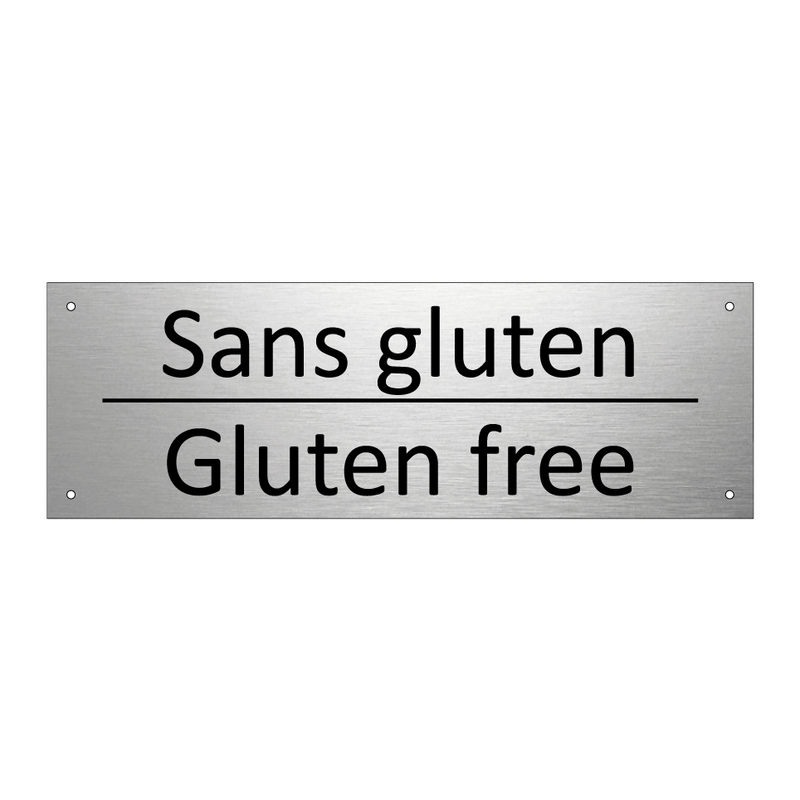 Sans gluten - Gluten free