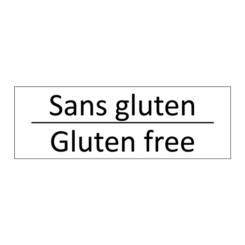 Sans gluten - Gluten free