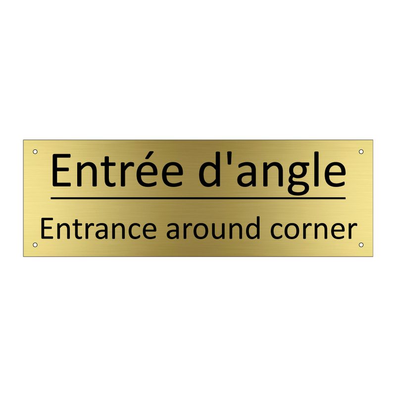 Entrée d'angle - Entrance around corner