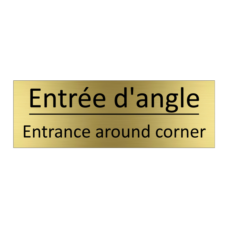 Entrée d'angle - Entrance around corner