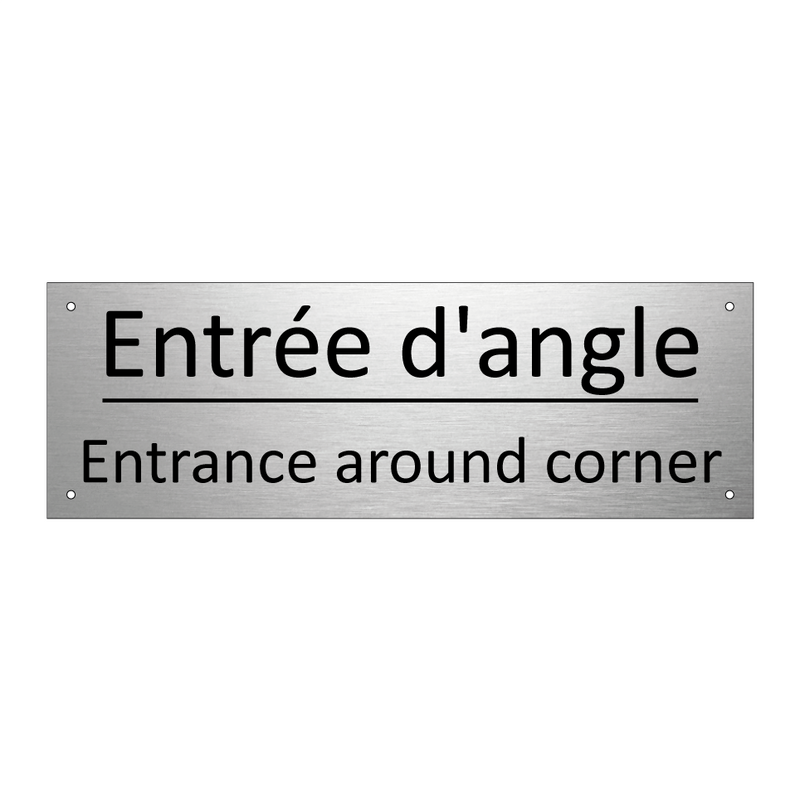 Entrée d'angle - Entrance around corner
