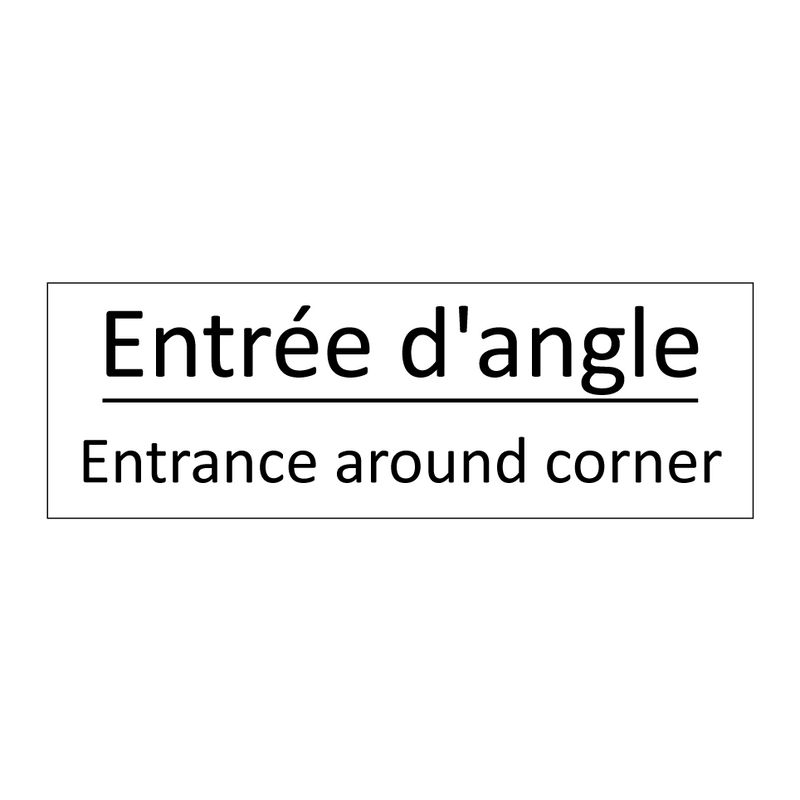 Entrée d'angle - Entrance around corner