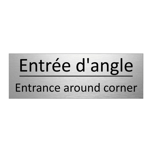 Entrée d'angle - Entrance around corner