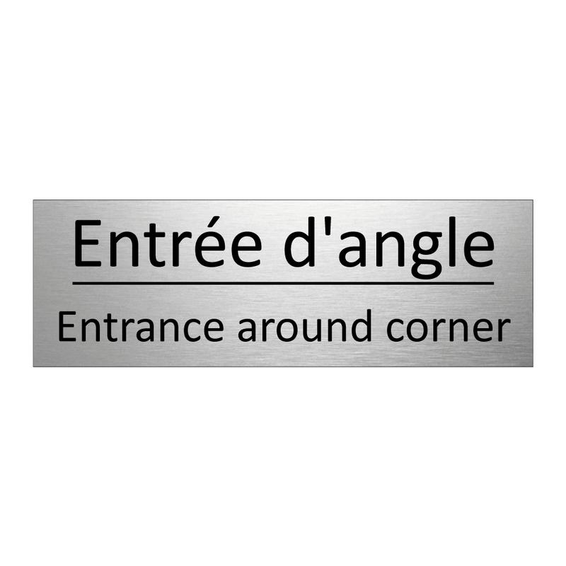 Entrée d'angle - Entrance around corner