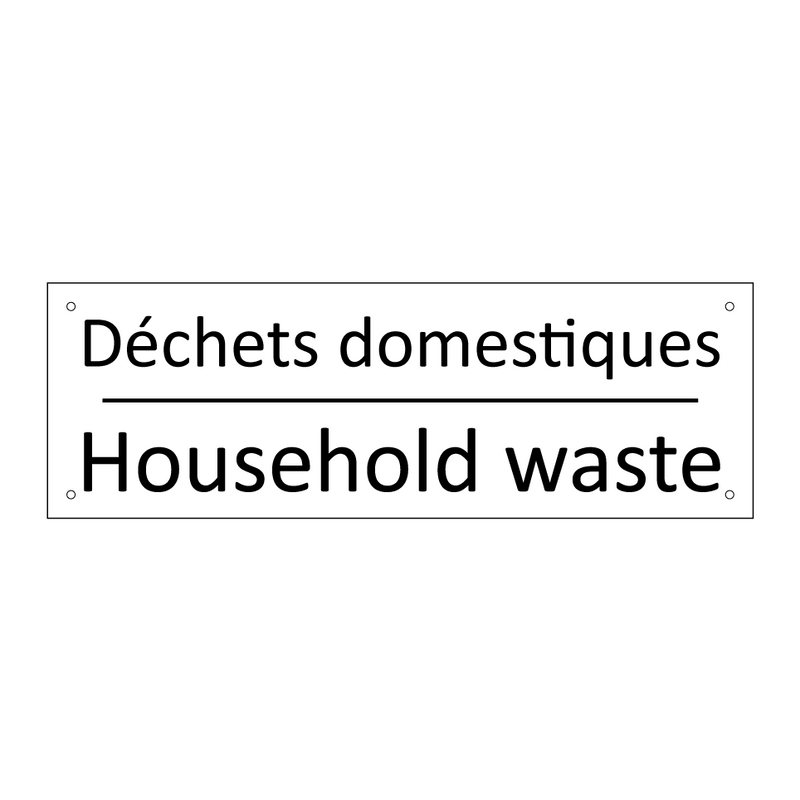 Déchets domestiques - Household waste