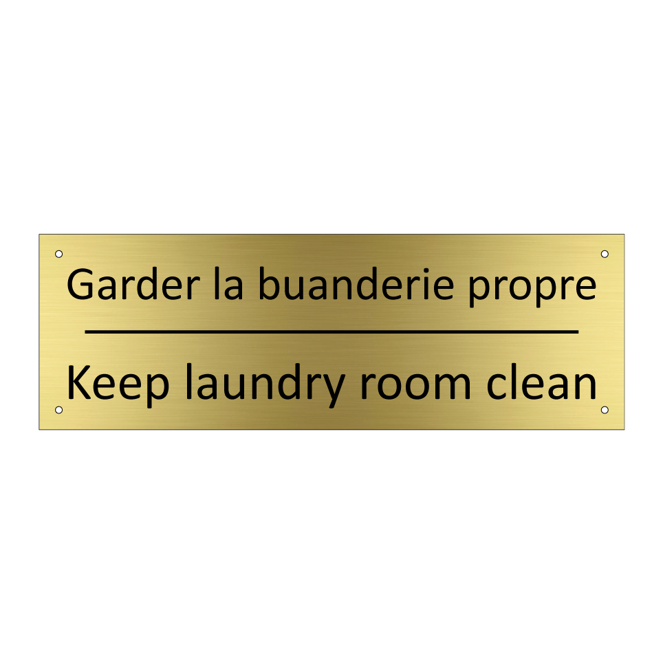 Garder la buanderie propre - Keep laundry room clean