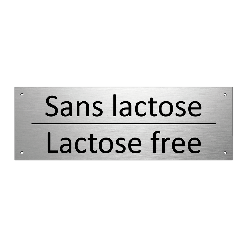 Sans lactose - Lactose free