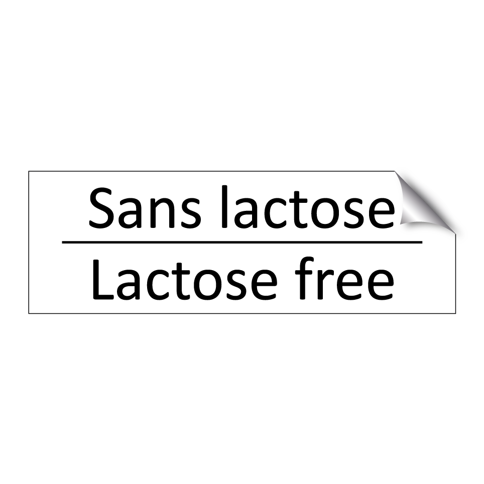 Sans lactose - Lactose free