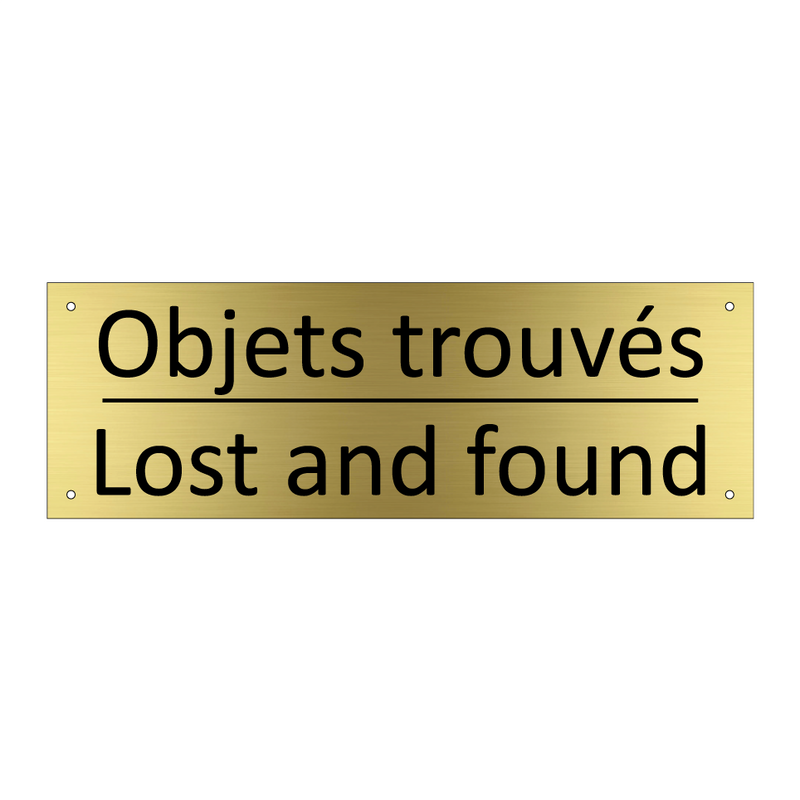 Objets trouvés - Lost and found