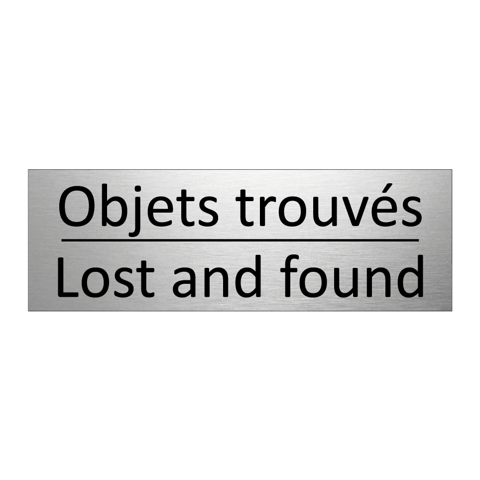Objets trouvés - Lost and found