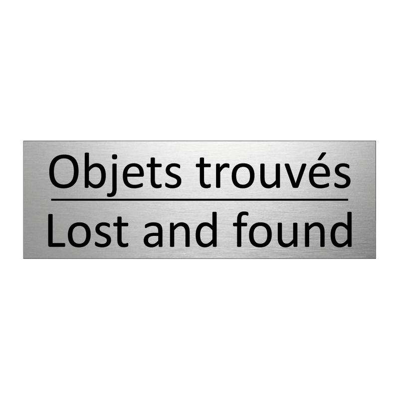 Objets trouvés - Lost and found