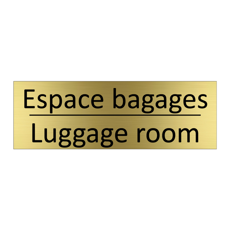 Espace bagages - Luggage room