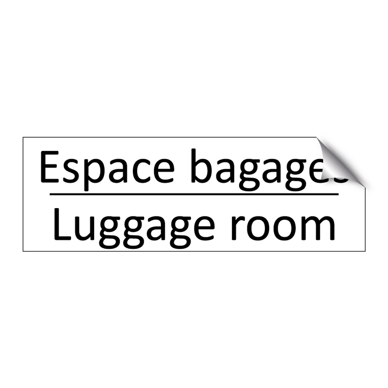 Espace bagages - Luggage room