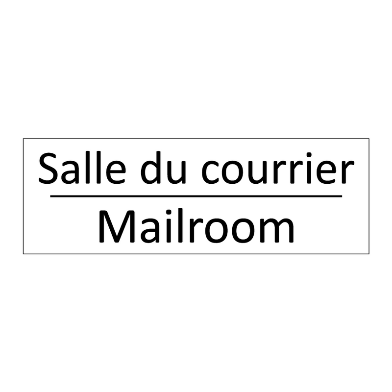 Salle du courrier - Mailroom