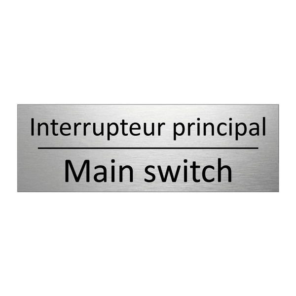 Interrupteur principal - Main switch