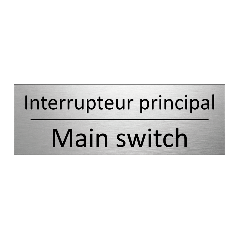 Interrupteur principal - Main switch