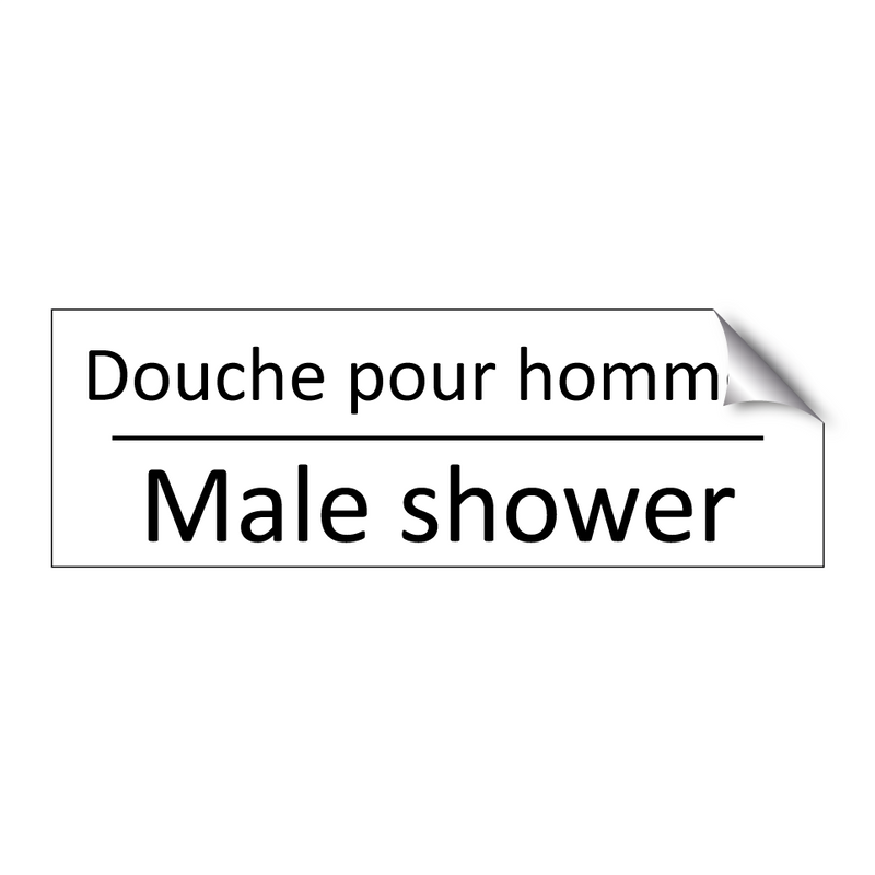 Douche pour hommes - Male shower