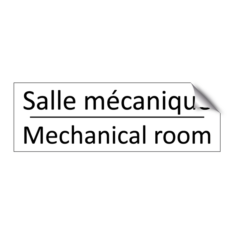Salle mécanique - Mechanical room