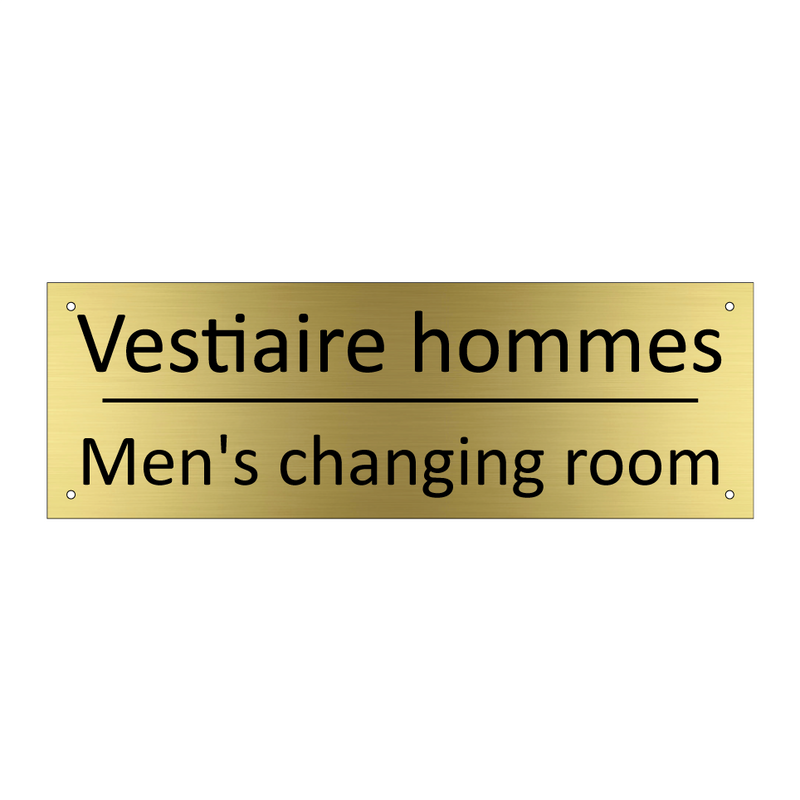 Vestiaire hommes - Men's changing room