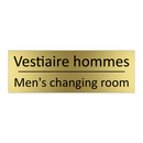 Vestiaire hommes - Men's changing room