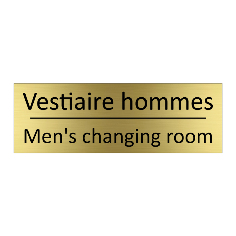 Vestiaire hommes - Men's changing room