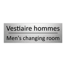 Vestiaire hommes - Men's changing room