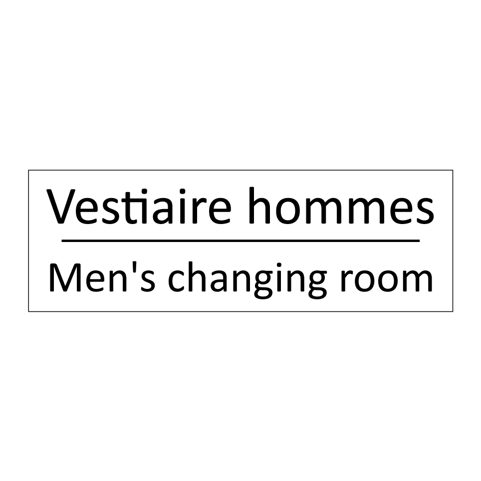Vestiaire hommes - Men's changing room