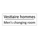Vestiaire hommes - Men's changing room