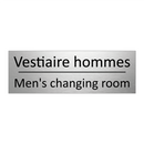 Vestiaire hommes - Men's changing room