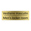 Vestiaire masculin - Men's locker room