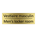 Vestiaire masculin - Men's locker room