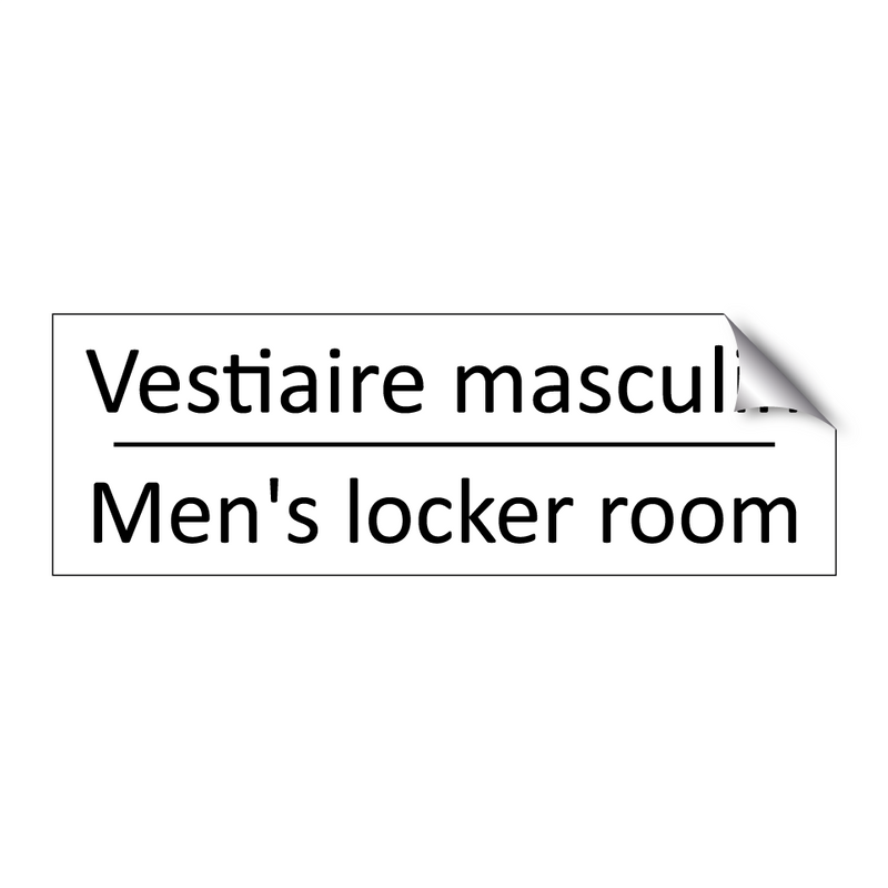 Vestiaire masculin - Men's locker room