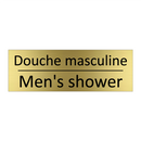 Douche masculine - Men's shower