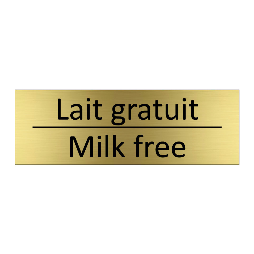 Lait gratuit - Milk free