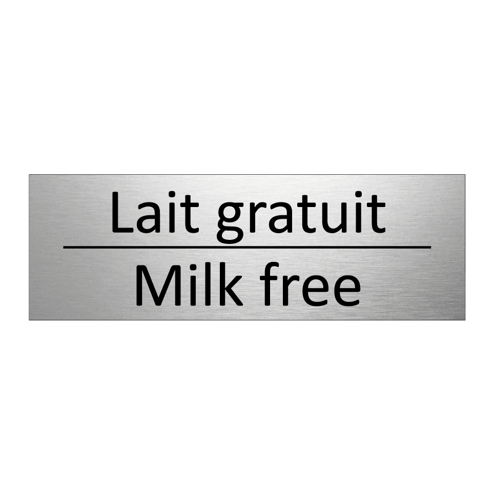 Lait gratuit - Milk free