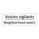 Voisins vigilants - Neighborhood watch