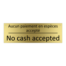 Aucun paiement en espèces accepté /.../ - No cash accepted