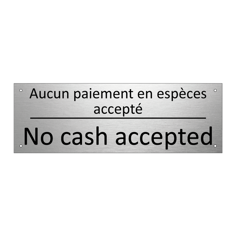 Aucun paiement en espèces accepté /.../ - No cash accepted