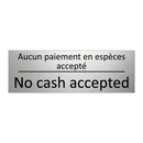 Aucun paiement en espèces accepté /.../ - No cash accepted