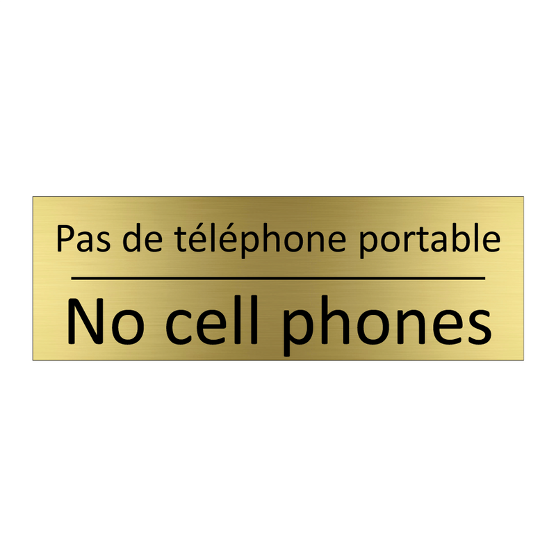 Pas de téléphone portable - No cell phones