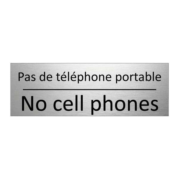 Pas de téléphone portable - No cell phones